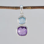 Multi Stone Whisper-thin Turkish 92.5 Silver Toi et Moi Riley Bubble multicolor Pendant Jewellery