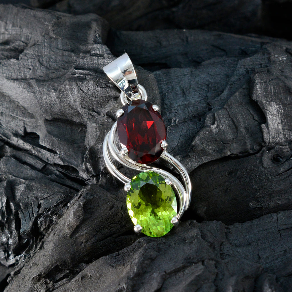 Multi Stone Versatile Turkish 92.5 Silver Toi et Moi Zoey Romantic multicolor Pendant Jewellery
