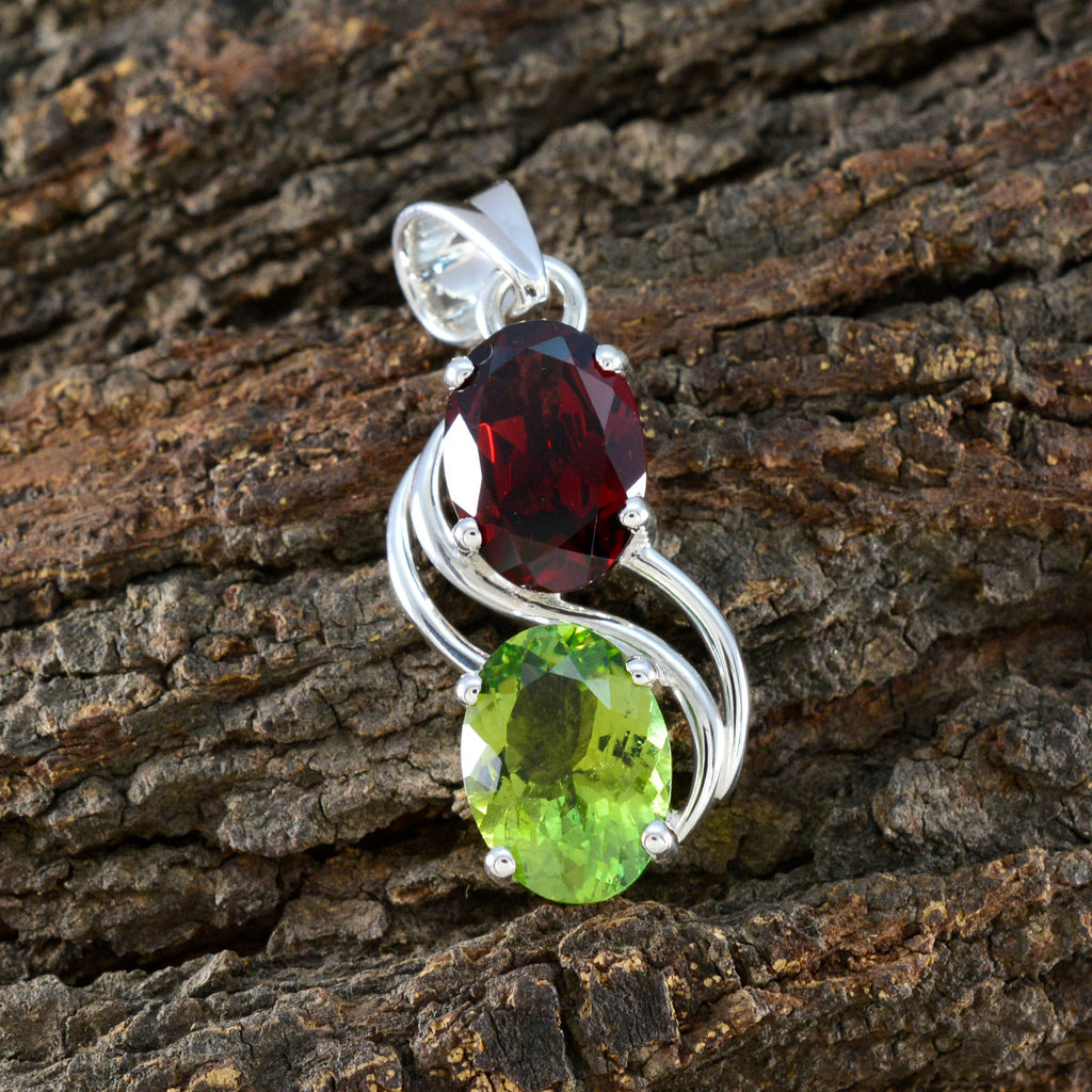 Multi Stone Versatile Turkish 92.5 Silver Toi et Moi Zoey Romantic multicolor Pendant Jewellery
