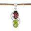 Multi Stone Versatile Turkish 92.5 Silver Toi et Moi multicolor Pendant