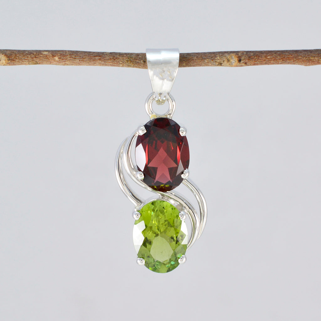 Multi Stone Versatile Turkish 92.5 Silver Toi et Moi Zoey Romantic multicolor Pendant Jewellery