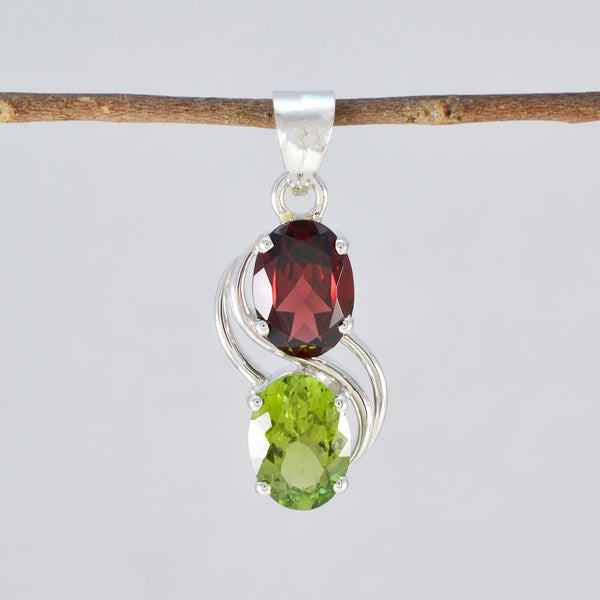 Multi Stone Versatile Turkish 92.5 Silver Toi et Moi Zoey Romantic multicolor Pendant Jewellery