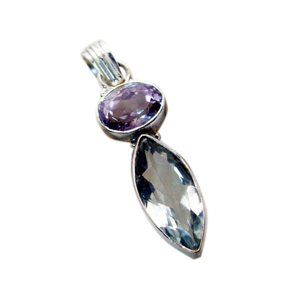 Multi Stone Tiny Mexican Sterling Silver Toi et Moi Elena wedding multicolor Pendant Jewellery