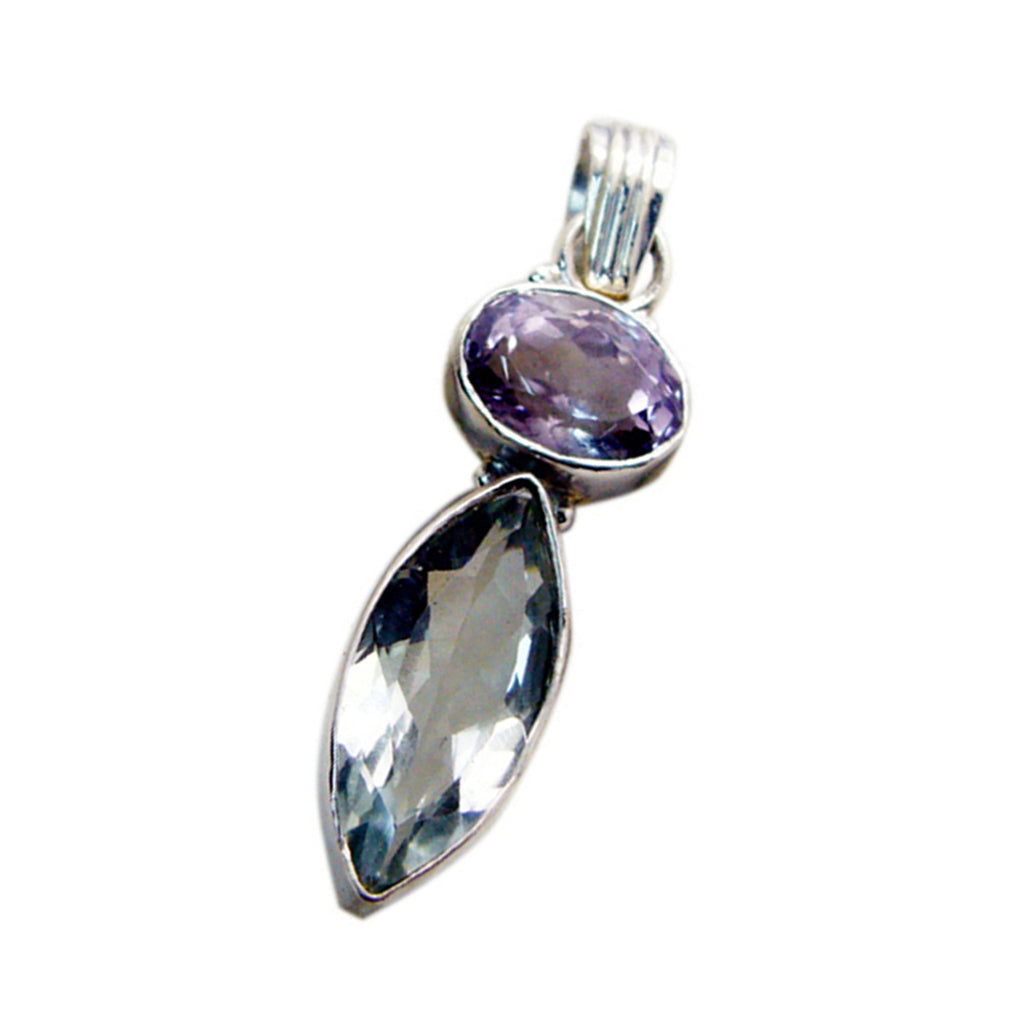 Multi Stone Tiny Mexican Sterling Silver Toi et Moi Elena wedding multicolor Pendant Jewellery