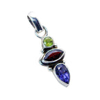 Multi Stone Eye-catching Russian 92.5 Silver Trilogy Ella valentine multicolor Pendant Jewellery