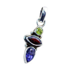Multi Stone Eye-catching Russian 92.5 Silver Trilogy Ella valentine multicolor Pendant Jewellery