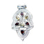 Multi Stone Statement Russian 925 Silver multiple multicolor Pendant