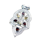 Multi Stone Statement Russian 925 Silver multiple Freya Rope-Wire multicolor Pendant Jewelry