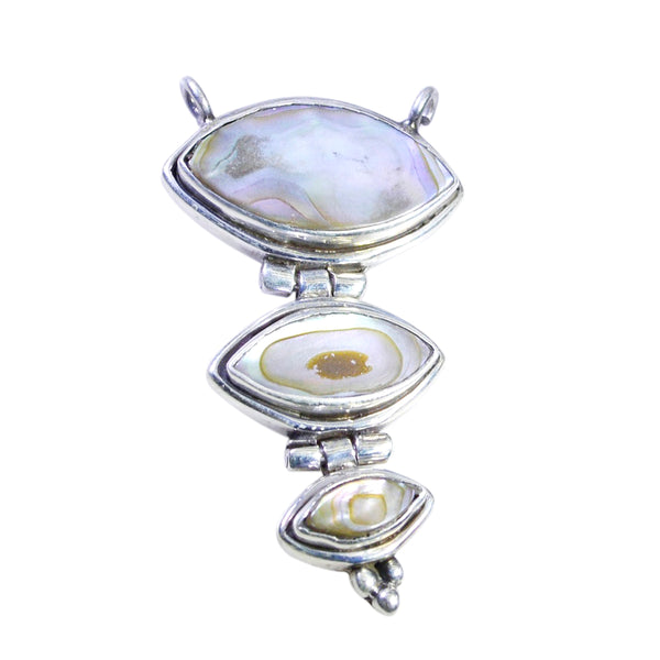 Multi Stone Essential Moroccan 92.5 Silver Trilogy multicolor Pendant
