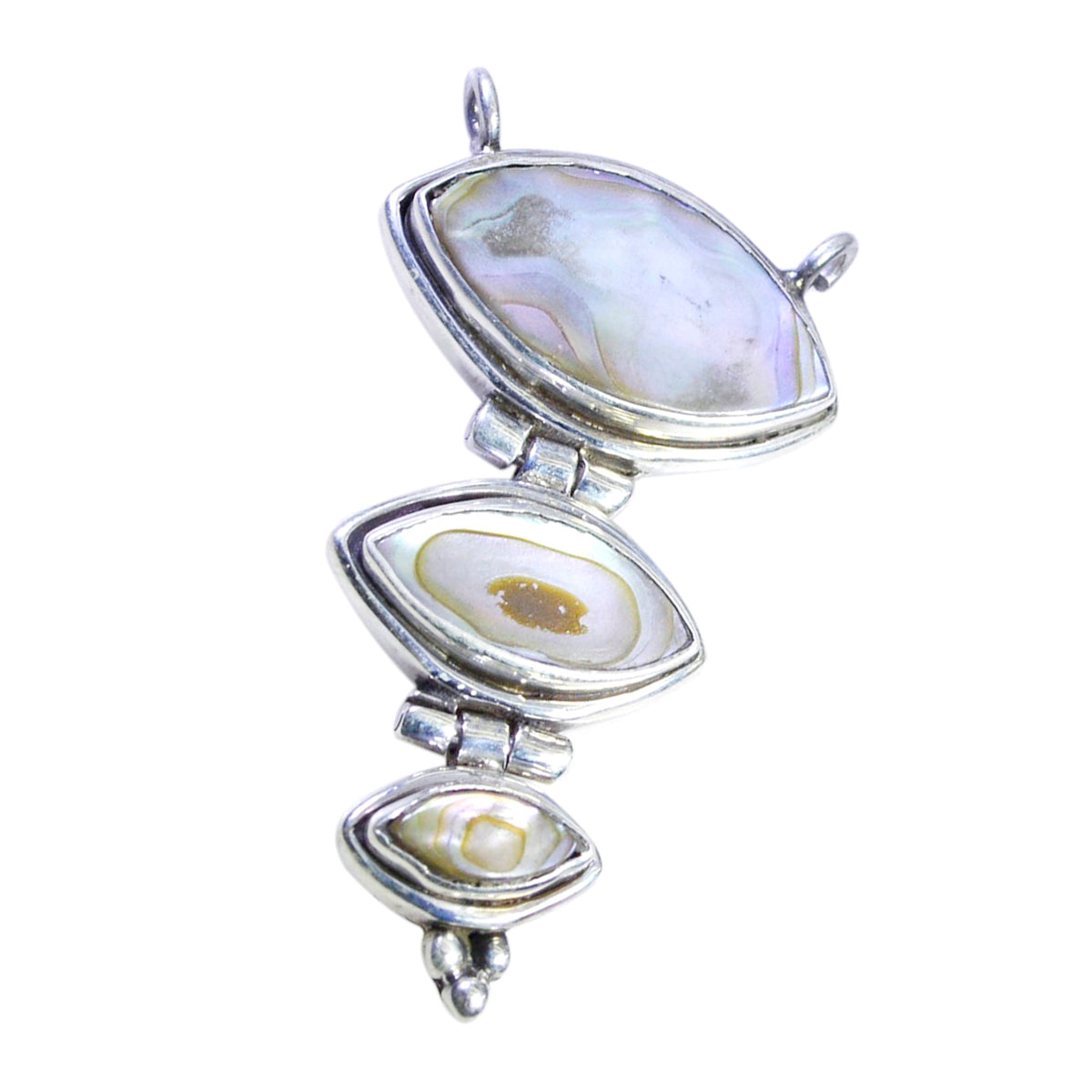 Multi Stone Essential Moroccan 92.5 Silver Trilogy Genesis Luxurious multicolor Pendant Jewellery