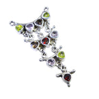 Multi Stone Eye-catching Russian Sterling Silver multiple Harper propsel multicolor Pendant Jewellery