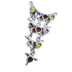 Multi Stone Eye-catching Russian Sterling Silver multiple Harper propsel multicolor Pendant Jewellery