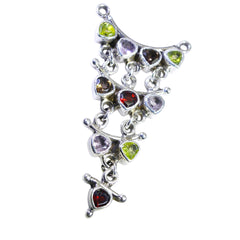 Multi Stone Eye-catching Russian Sterling Silver multiple Harper propsel multicolor Pendant Jewellery