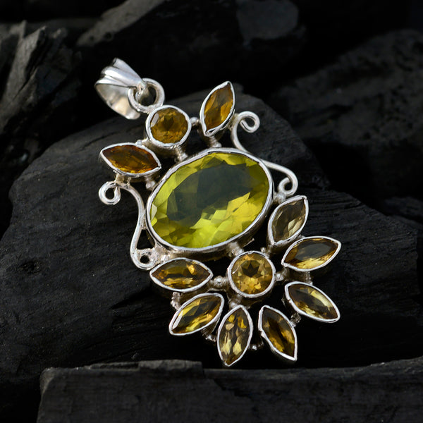 Multi Stone Statement Turkish Silver multiple Ines Glamorous multicolor Pendant Jewelry