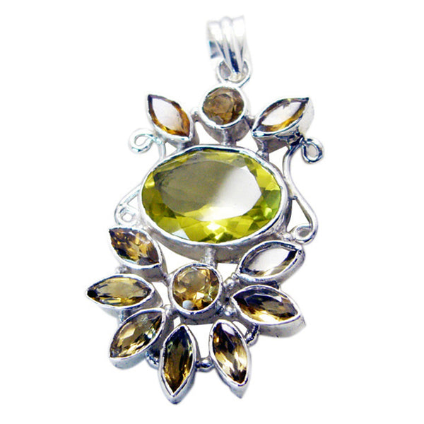 Multi Stone Statement Turkish Silver multiple Ines Glamorous multicolor Pendant Jewelry