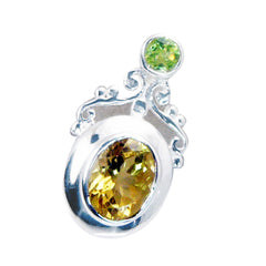 Ciondolo multicolore per matrimonio Toi et Moi Aisha in argento sterling tedesco leggero e multipietra