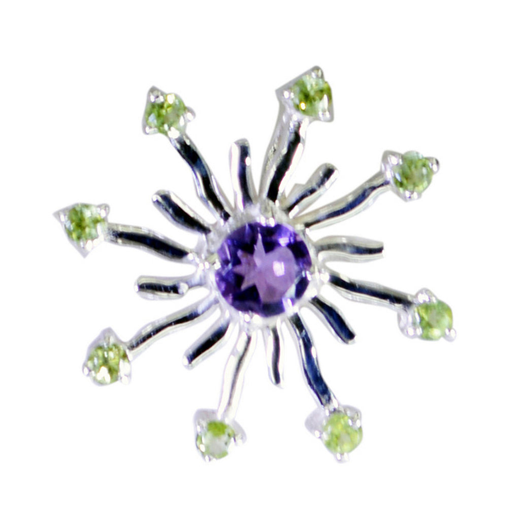 Multi Stone Essential Moroccan 925 Silver multiple multicolor Pendant