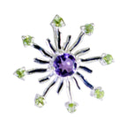 Multi Stone Essential Moroccan 925 Silver multiple Abigail Luxurious multicolor Pendant Jewelry