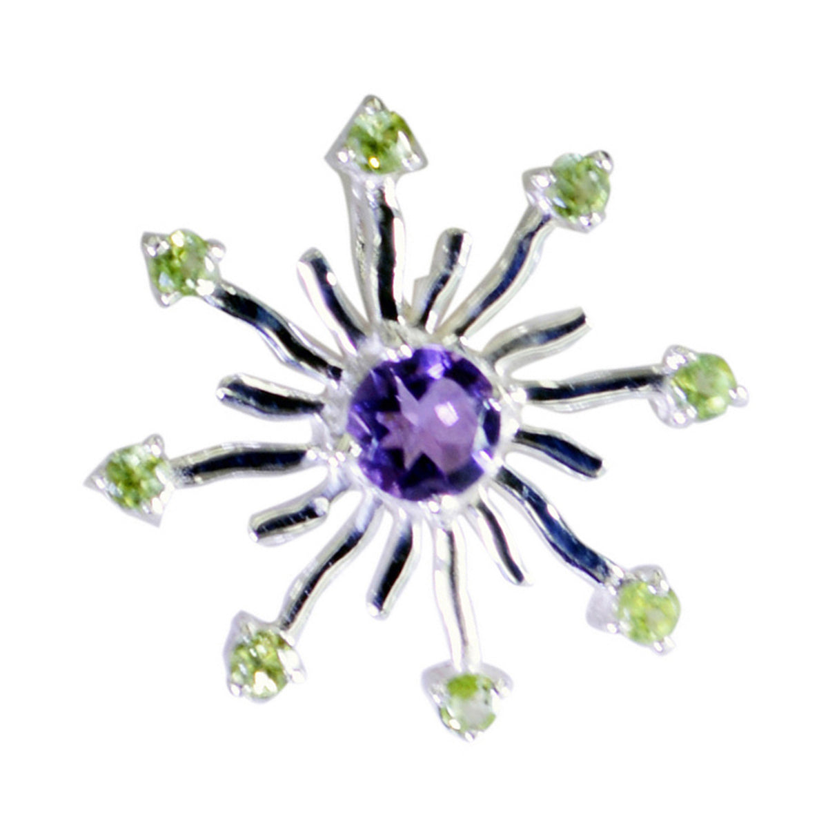 Multi Stone Essential Moroccan 925 Silver multiple Abigail Luxurious multicolor Pendant Jewelry