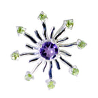 Multi Stone Essential Moroccan 925 Silver multiple Abigail Luxurious multicolor Pendant Jewelry