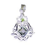 Multi Stone Classic Turkish 925 Silver Toi et Moi multicolor Pendant