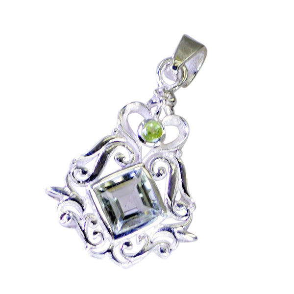 Multi Stone Classic Turkish 925 Silver Toi et Moi Camilla Bubble multicolor Pendant Jewelry