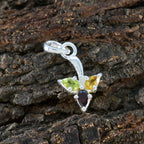 Multi Stone Delicate Latin American Sterling Silver Trilogy Claire Modern multicolor Pendant Jewellery