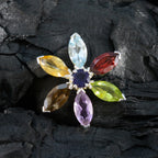 Multi Stone Whisper-thin Turkish Sterling Silver Hepta Isabella Glamorous multicolor Pendant Jewellery