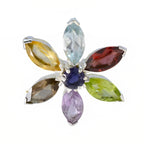 Multi Stone Whisper-thin Turkish Sterling Silver Hepta Isabella Glamorous multicolor Pendant Jewellery