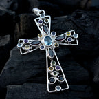 Multi Stone Statement Latin American Silver multiple Teresa Fairytale multicolor Pendant Jewelry