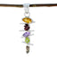 Multi Stone Tiny Mexican 92.5 Silver Penta multicolor Pendant