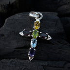 Multi Stone Dainty Latin American 92.5 Silver multiple Laura Luxurious multicolor Pendant Jewellery
