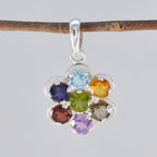 Multi Stone Whisper-thin Turkish 925 Silver multiple Noelia Contemporary multicolor Pendant Jewelry