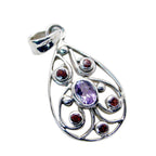 Multi Stone Statement Russian Silver multiple Nella Filigree multicolor Pendant Jewelry