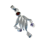 Multi Stone Essential Egyptian 925 Silver quarter Nova Engagement multicolor Pendant Jewelry