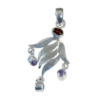 Multi Stone Essential Egyptian 925 Silver quarter Nova Engagement multicolor Pendant Jewelry