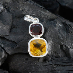 Multi Stone Whisper-thin Egyptian Silver Toi et Moi Ines valentine multicolor Pendant Jewelry