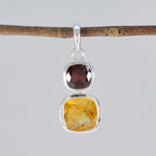Multi Stone Whisper-thin Egyptian Silver Toi et Moi Ines valentine multicolor Pendant Jewelry