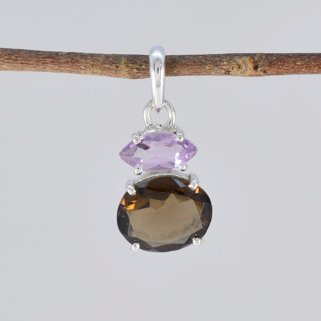 Multi Stone Dainty Moroccan 92.5 Silver Toi et Moi Layla Heart multicolor Pendant Jewellery