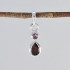 Multi Stone Delicate Mexican 925 Silver Toi et Moi Lily Trendy multicolor Pendant Jewelry