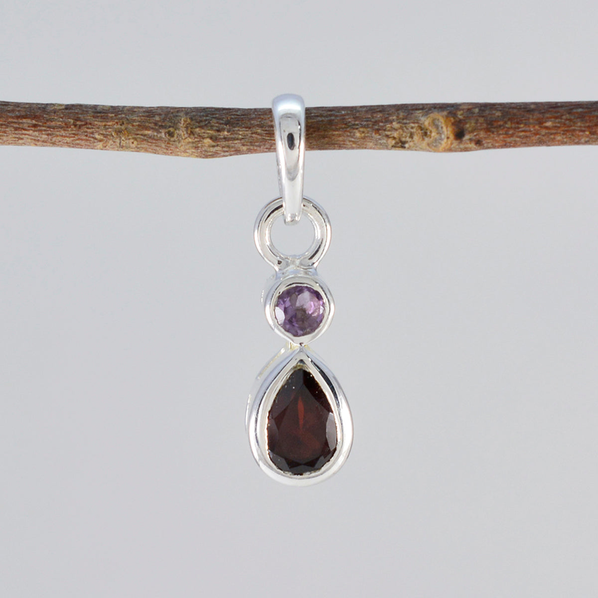 Multi Stone Delicate Mexican 925 Silver Toi et Moi Lily Trendy multicolor Pendant Jewelry