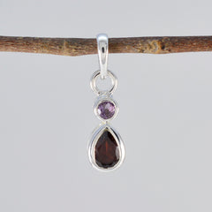 Multi Stone Delicate Mexican 925 Silver Toi et Moi Lily Trendy multicolor Pendant Jewelry