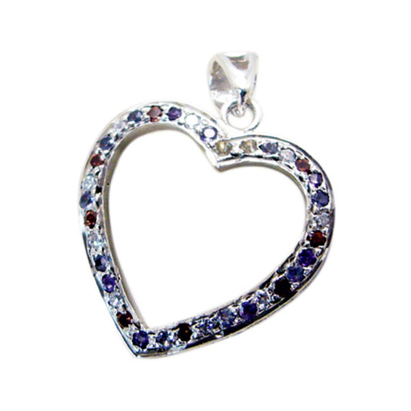 Multi Stone Featherlight African Silver multiple Riley Signet multicolor Pendant Jewelry