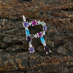 Multi Stone Elegant Middle Eastern 92.5 Silver multiple Yasmin Fairytale multicolor Pendant Jewellery