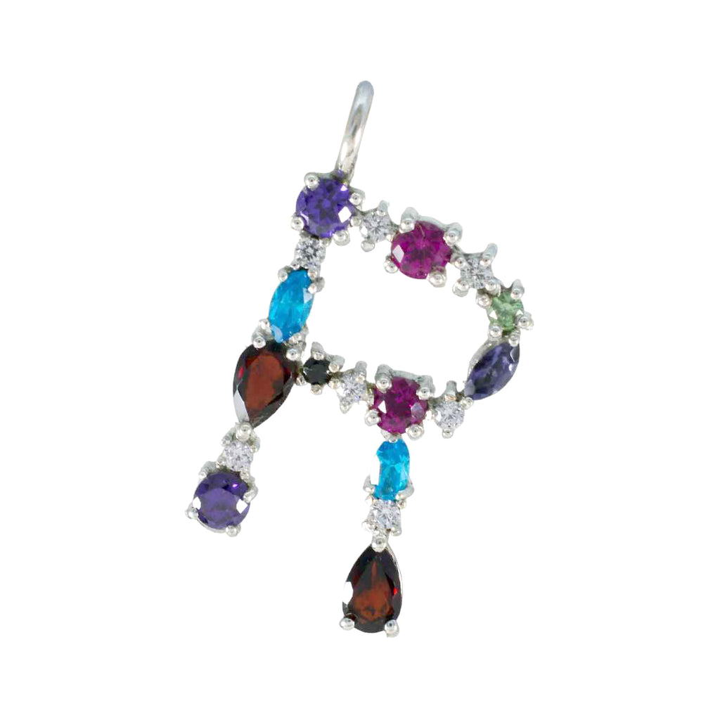 Multi Stone Elegant Middle Eastern 92.5 Silver multiple multicolor Pendant