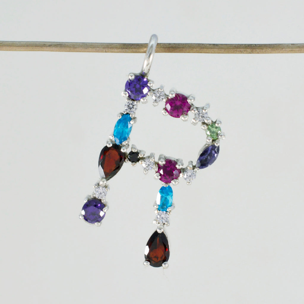Multi Stone Elegant Middle Eastern 92.5 Silver multiple Yasmin Fairytale multicolor Pendant Jewellery