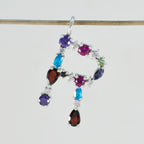 Multi Stone Elegant Middle Eastern 92.5 Silver multiple Yasmin Fairytale multicolor Pendant Jewellery