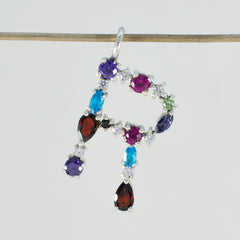 Multi Stone Elegant Middle Eastern 92.5 Silver multiple Yasmin Fairytale multicolor Pendant Jewellery