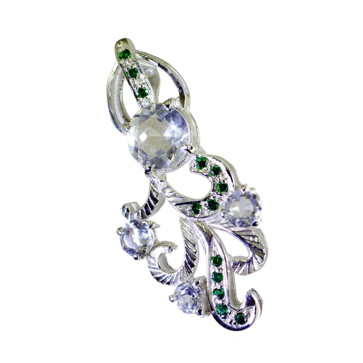 Pendentif en argent africain multi-pierres, pendentif Constanza propsel multicolore Image secondaire du produit