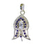 Multi Stone Eye-catching African Sterling Silver multiple multicolor Pendant